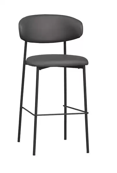 納特吧椅(高)(灰色皮)
