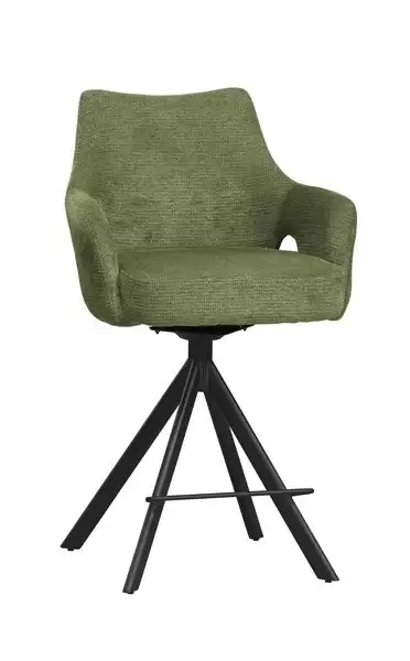 強尼吧椅(中)(綠色布)