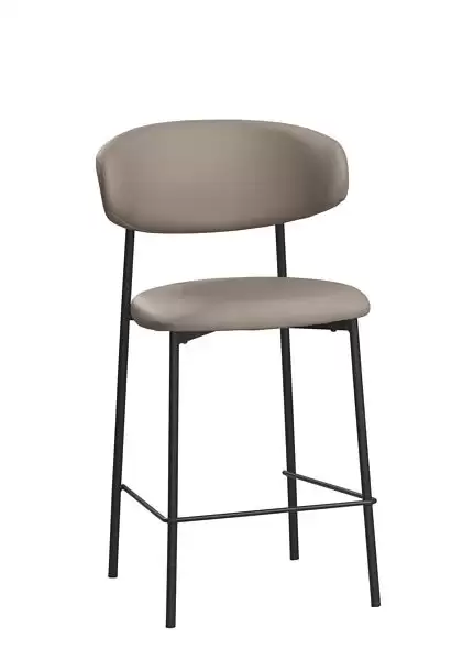 納特吧椅(中)(米色皮)