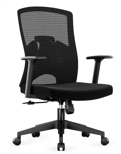 法爾曼電腦椅(低背)(黑色)(布)