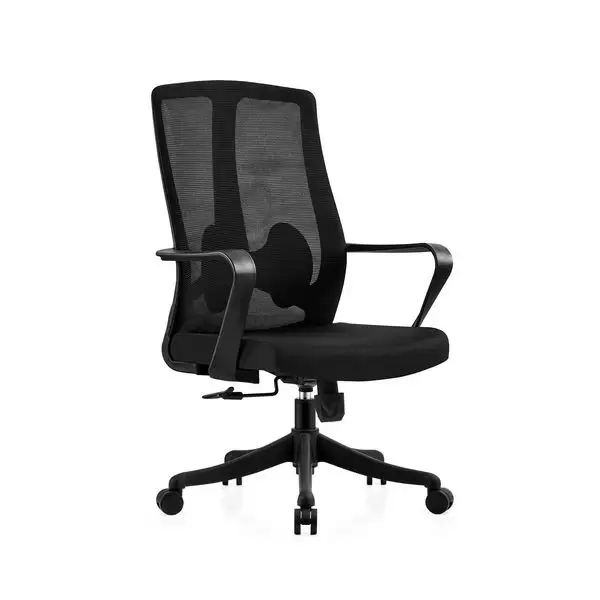 科爾比電腦椅(低背)(黑色)(布)