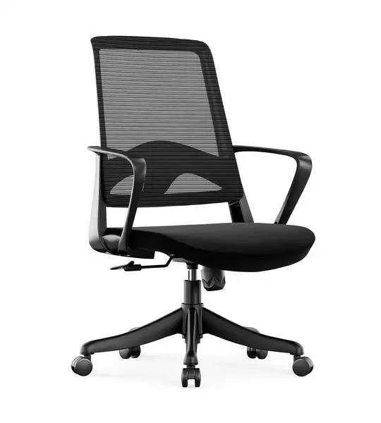 丹肯電腦椅(低背)(黑色)(布)