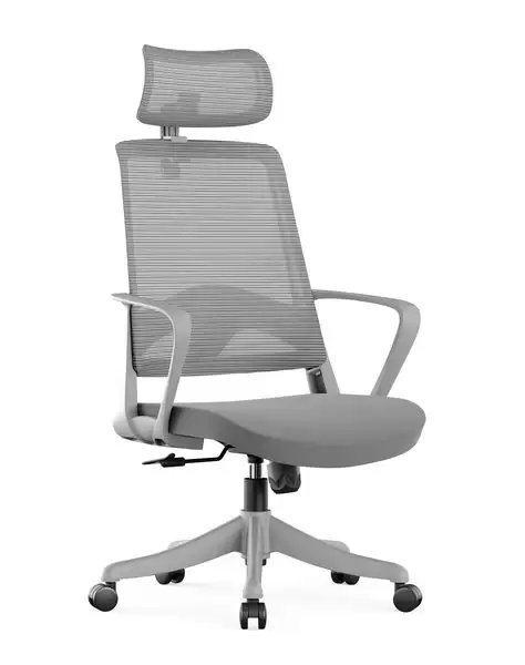 德魯電腦椅(高背)(灰色)(布)