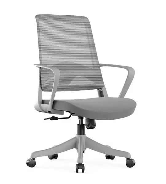 德魯電腦椅(低背)(灰色)(布)