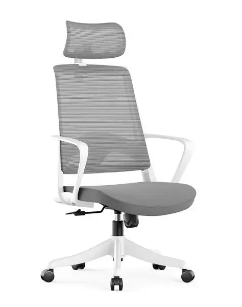 達德里電腦椅(高背)(白色)(布)