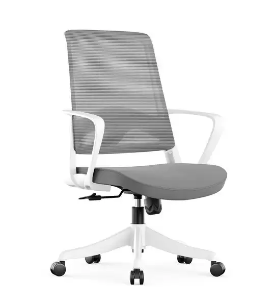 達德里電腦椅(低背)(白色)(布)