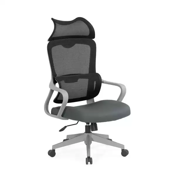 克羅蒂人體工學電腦椅(高背)(灰色)(布)