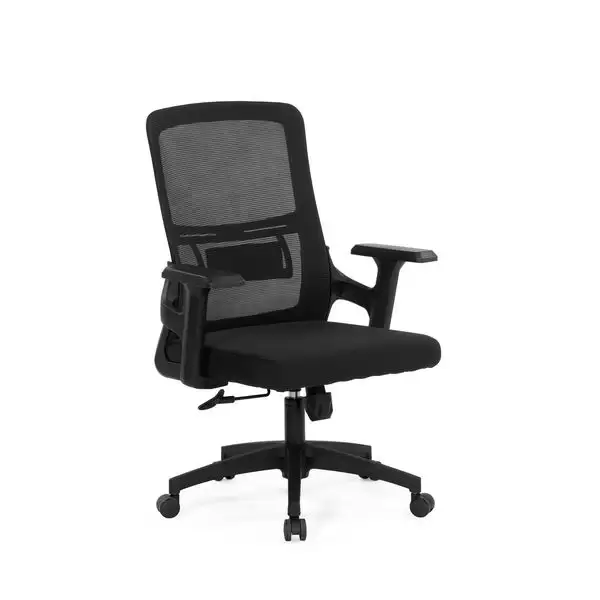 阿曼達電腦椅(黑色)(布)