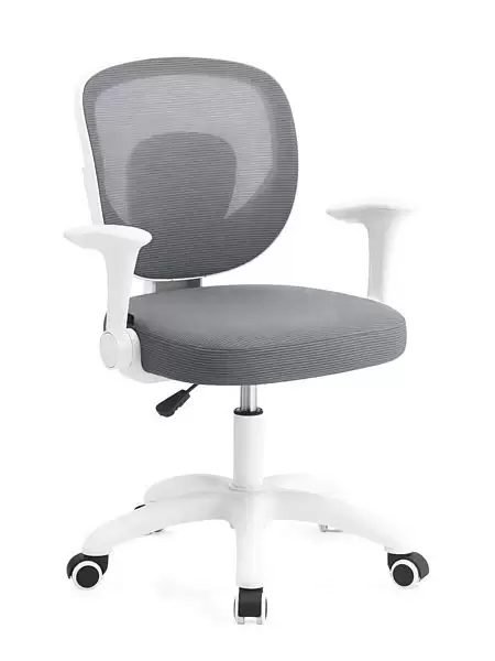 查麗安電腦椅(白色)(灰布)