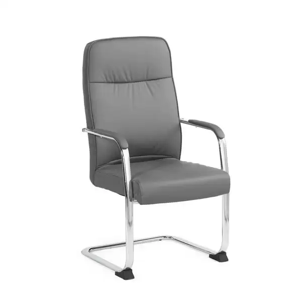 嘉達洽談椅(灰色)(皮)