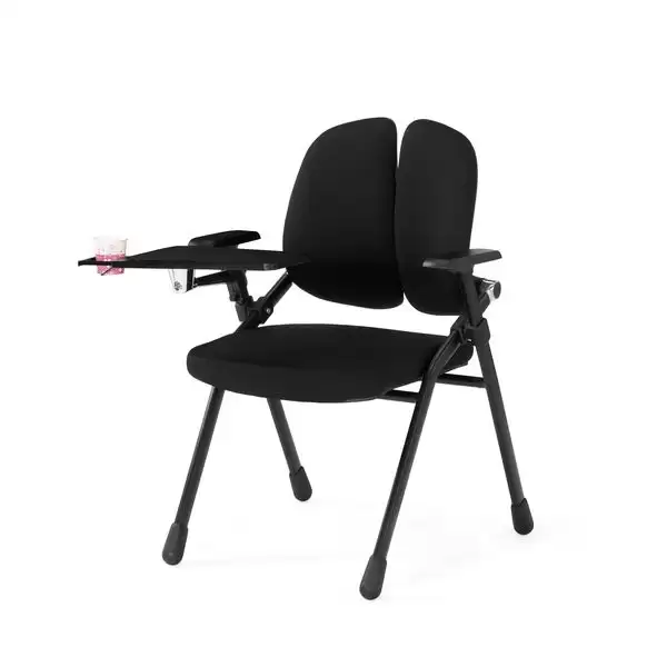 哈麗德培訓椅(黑色)(布)(附寫字板)