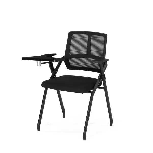 荷普培訓椅(黑色)(布)(附寫字板)