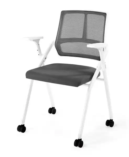 多麗絲培訓椅(白色)(布)(附滑輪)