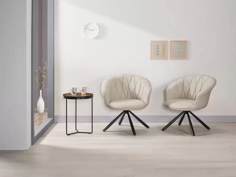 奈傑爾休閒椅(米皮色)