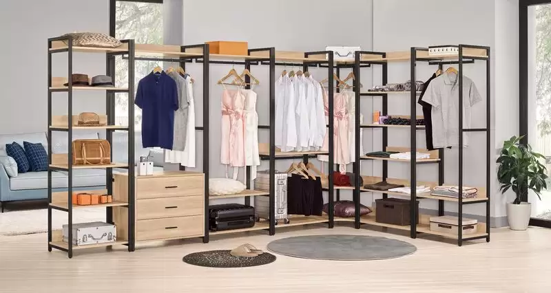 艾麗斯L型開放組合式衣櫥