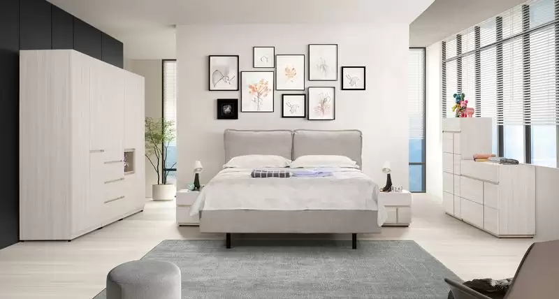 艾德力克懸浮式雙人床(布)