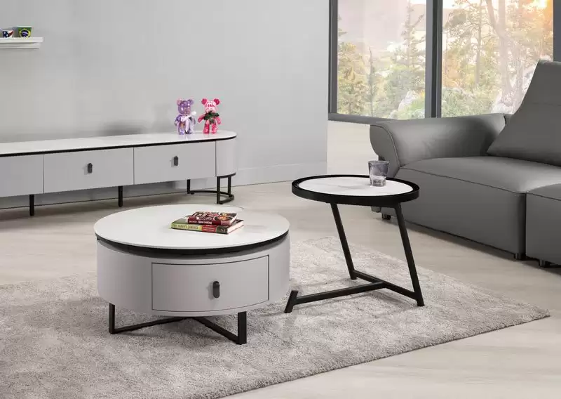 培迪多功能岩板茶几組