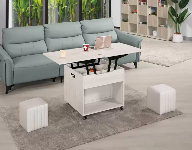 丹尼斯2尺岩板升降大茶几