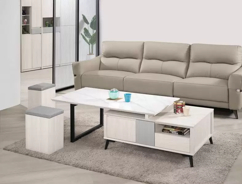 喬倫斯4.3尺岩板伸縮大茶几