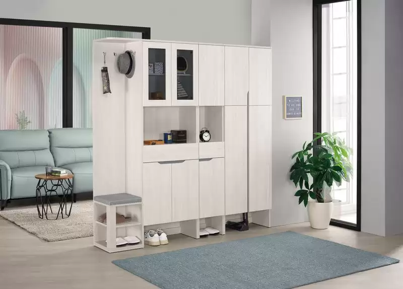 羅恩6.1尺玄關組合鞋櫃(附插座)