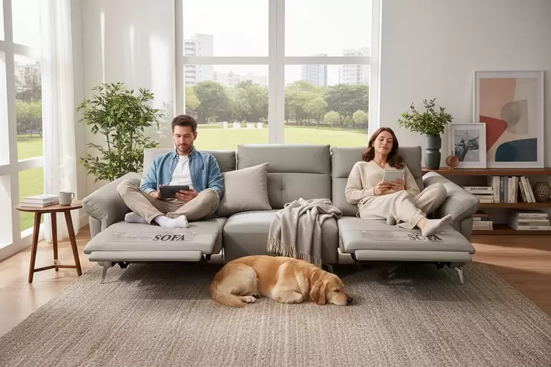 畢克斯雙電動真皮沙發