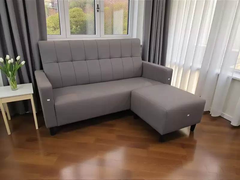 米尼貓抓皮L型沙發