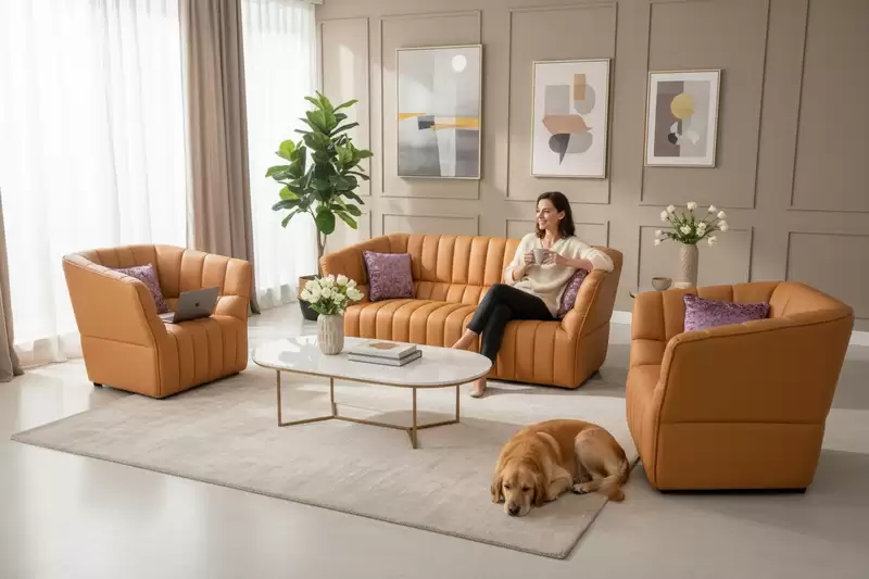 米諾堤耐磨皮123沙發