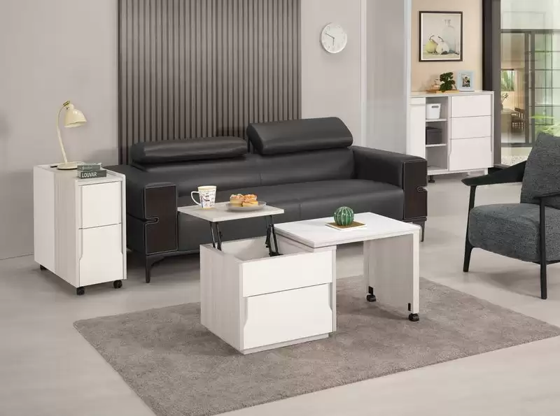 娜迪亞2尺岩板旋轉升降大茶几