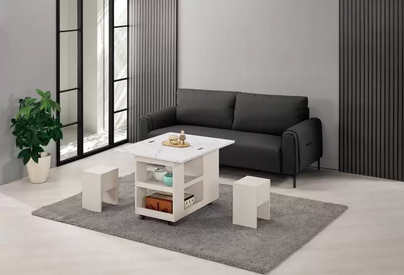 佩洛斯1.3尺仿石面活動茶几