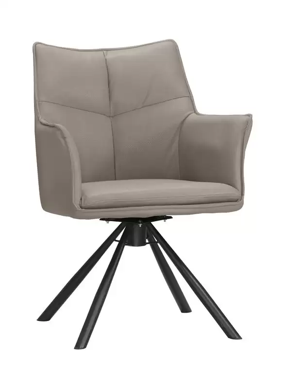 凱提克旋轉餐椅(灰色皮)