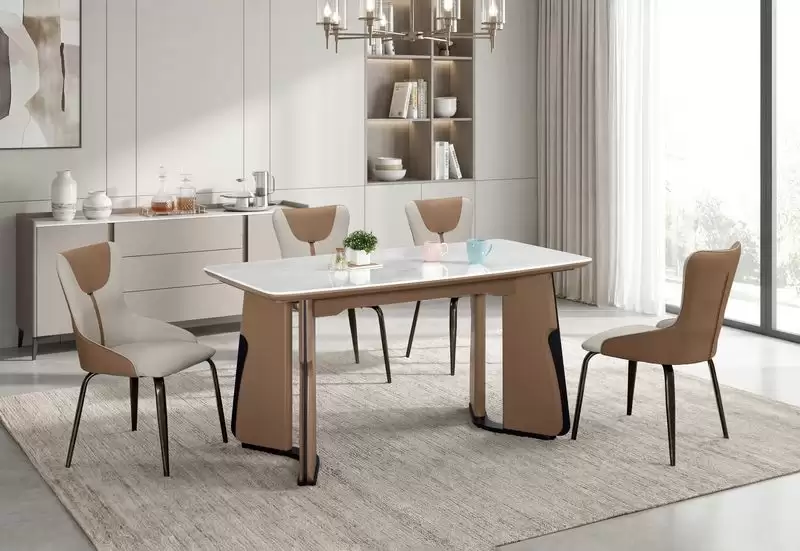 艾珂曼4.6尺餐桌(科技石)(馬肚)