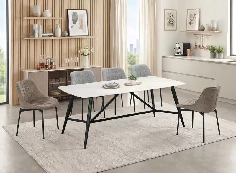 維克多岩板6尺餐桌