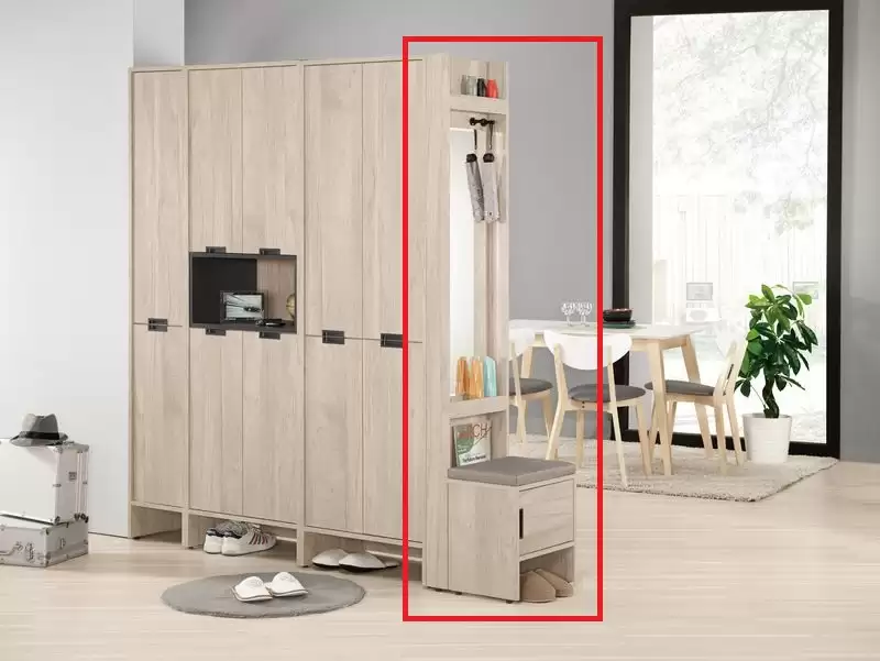 達里歐1.3尺玄關鞋櫃(鏡面)