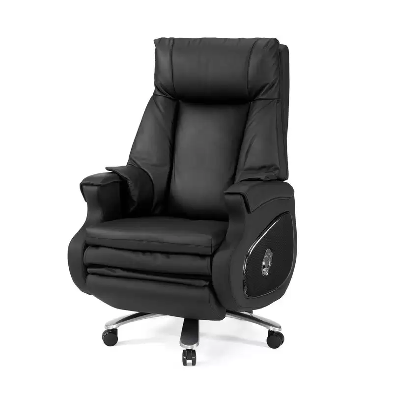 查蒂亞電動牛皮辦公椅(黑色)