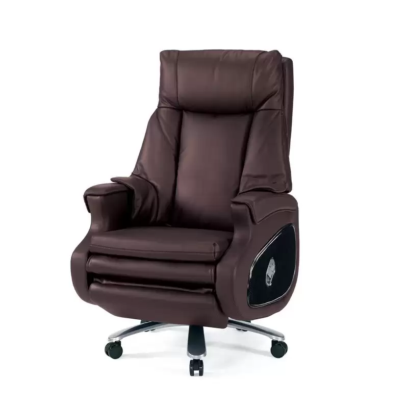 洛娜電動牛皮辦公椅(咖啡色)