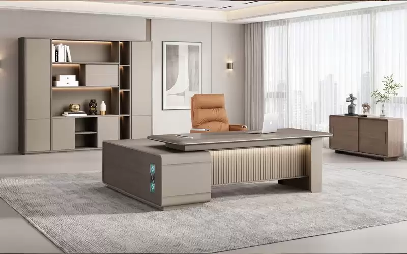 約瑟夫8尺L型辦公桌