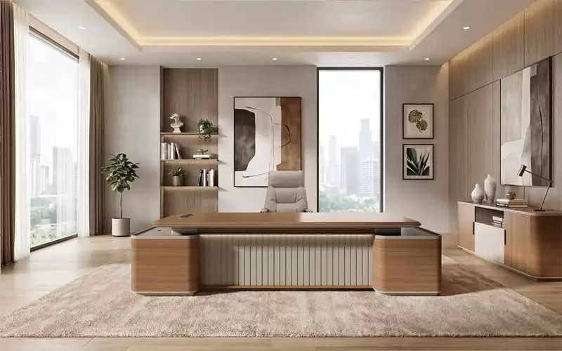 亞瑟8尺L型辦公桌