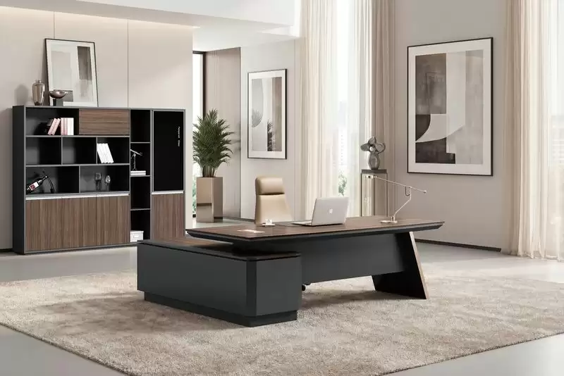 愛德華8尺L型辦公桌