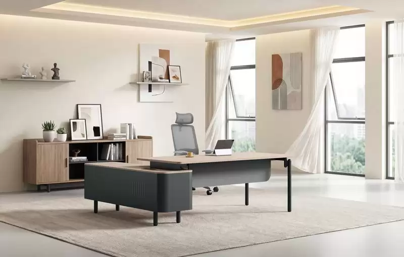 喬治6.6尺L型辦公桌