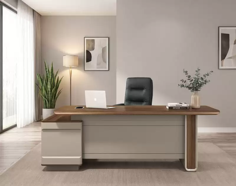 詹姆士6.6尺L型辦公桌