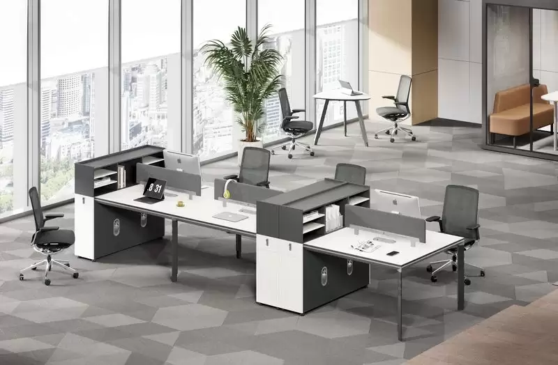 瓦特六人書架辦公桌