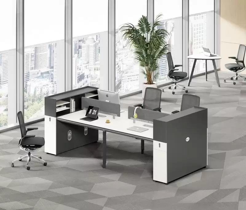 瓦特四人書架辦公桌