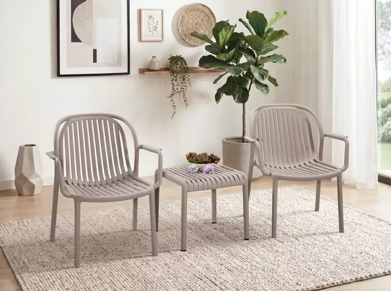 莎曼莎休閒椅(淺灰色)