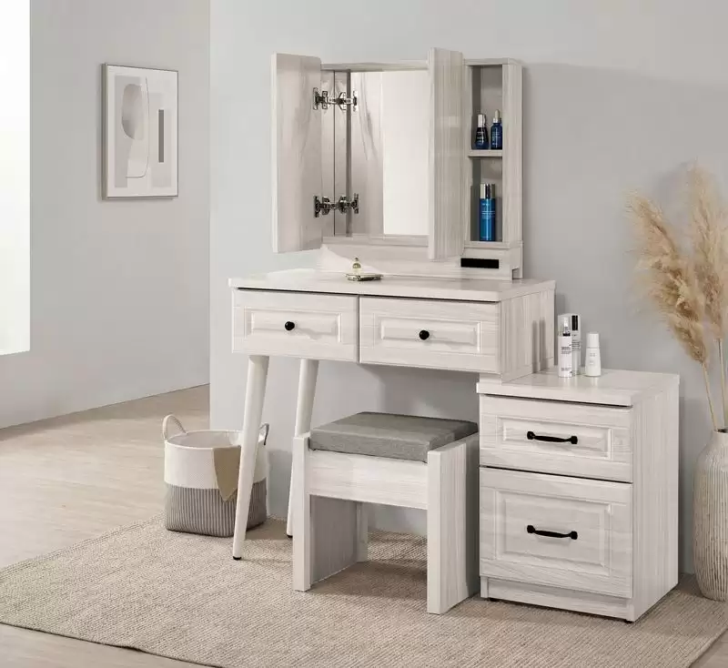 克里斯2.7尺伸縮化妝台含椅