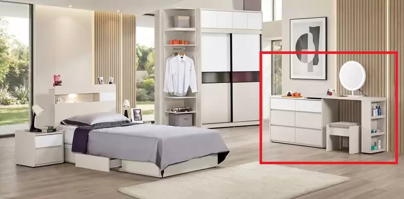 佩洛斯4尺伸縮化妝台含椅