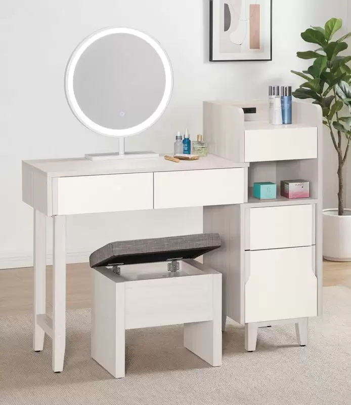 娜迪亞2.7尺伸縮化妝台含椅